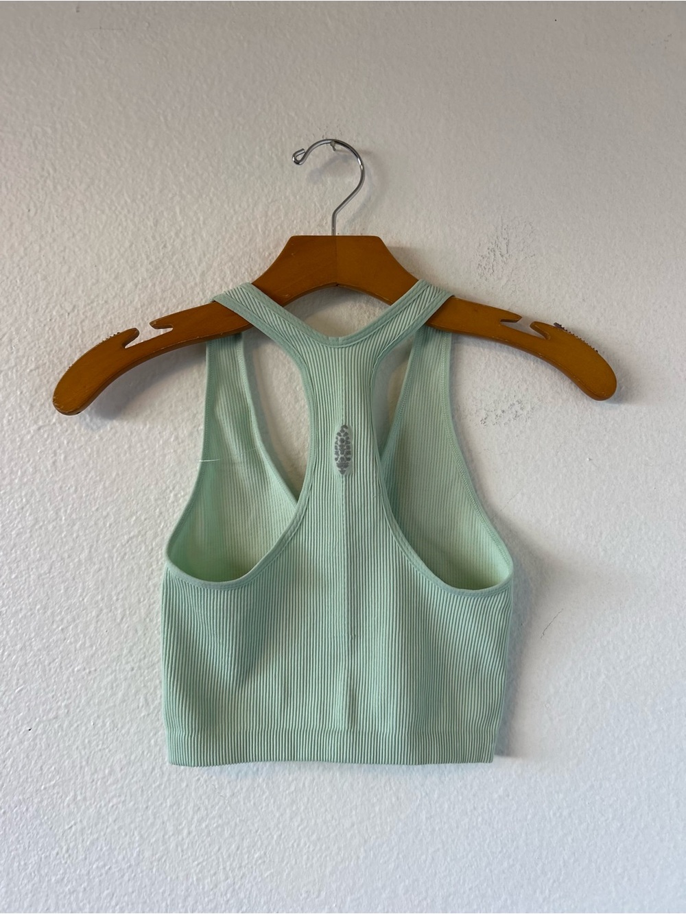 Free People Movement Ribbed Mint Green Racerback Crop Tank - Picture 5 of 8